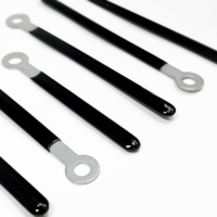 Sangles de câble à un seul trou trempées dans du PVC |   Attaches métalliques isolées avec trou de fixation de 4,2 mm pour fixation électrique
