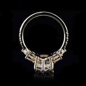 Bague de fiançailles pour femme en or 14 carats avec diamant de laboratoire taille marquise et pierres incrustées, design solitaire de luxe - Product Image 2