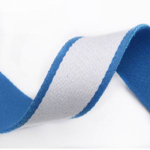 Custom Curved Jacquard Heavy Duty Twill Herringbone Strips Design logo Hemp Cotton Canvas <b>Webbing</b> Strap - Product Image 3