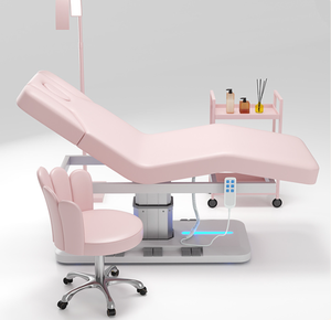 Nueva Cama de Masaje Eléctrica Ajustable, Moderna, de Acero Inoxidable Curvo, Plegable y Portátil, con Control de Pie Integrado, para Salón de Belleza - Product Image 3