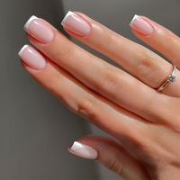Ongles à presser longs style French Manucure, personnalisables avec logo, petites séries, styles variés, OEM ODM, vente en gros, approvisionnement direct