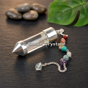 La Mejor Oferta en Péndulos de Metal con Puntas de Ágata de Cristal |   Decoración para el Hogar Tallada con Diseño Feng Shui - Product Image 3