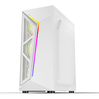 Boîtiers PC Gaming en Promotion : Boîtiers PC Gaming ATX Tower avec Ventilateurs RGB et Panneau Frontal en Verre pour Ordinateur de Bureau