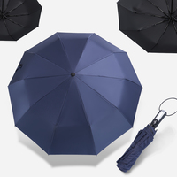 Parapluie manuel pliable en 3 sections, noir ou argenté, protection solaire, vente en gros, pas cher, avec impressions de logo personnalisables