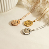 Colliers tendance 2026 avec breloques, bijoux hypoallergéniques en acier inoxydable 316L plaqué or PVD 18 carats, pendentif photo pour femme