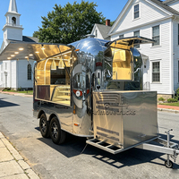 Camion de restauration commercial entièrement équipé, remorque à crêpes, remorque à tacos, chariot de desserts mobile, camion de restauration à vendre aux États-Unis