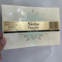 Impression personnalisée auto-adhésive autocollants en feuille d'or transparente étiquette de logo transparente