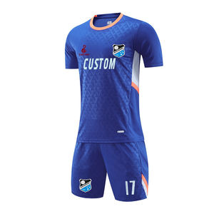 カスタムロゴ昇華型チームトレーニングキット：ショートパンツ、シャツ、フルセットユニフォーム、メンズフットボール・サッカー用ジャージ - Product Image 4