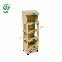 Custom Design Lak Groothandel Supermarkt Hout Display Rack Fruit En Groente Display Stand Wijn Hout Display