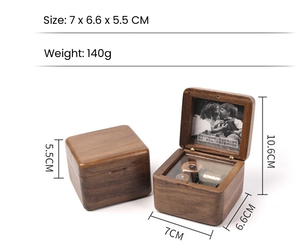 Scatola musicale personalizzabile in legno legno legno di legno orologio carillon estate buon compleanno tu sei il mio sole La Vie En Rose - Product Image 3