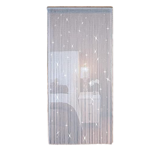 Polyester Translucent Tulle String <strong>Curtains</strong> 100x200cm <strong>Single</strong> Colour Glitter for Weddings All-Season 2-Piece Door Home Use - Product Image 1