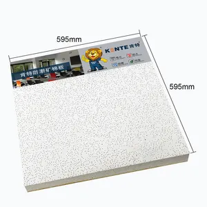 High Quality Acoustic Ceiling Tiles 600x600mm Mineral Fiber Ceiling Board For Commercial Buildings