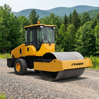 Rouleau compresseur monocylindre de 6 tonnes à forte force de compactage de 8 tonnes, vente chaude en usine