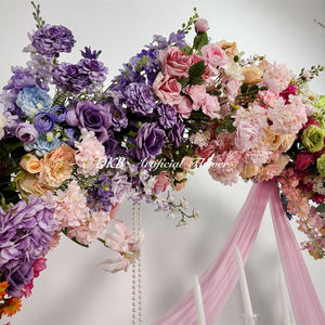 Arco de flores artificiales rosa y amarillo de DKB a bajo precio al por mayor, arco de flores para bodas, fondo para escenarios de fiestas - Product Image 3