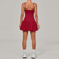 Robe une pièce sans manches pour femme, patchwork floral imprimé numérique, spandex/nylon, bretelles respirantes, jupe de golf, de tennis, de yoga