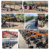 Meilleure Vente Remorque Forestière Quad à Quatre Roues Motrices pour Tracteur Agricole, Chargeur de Bûches Attelable VTT