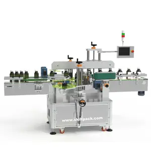 SKILT automatic double sides labeling machine juice bottle two sides labeler