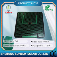 Panneau solaire haute efficacité 1,5W 5V1,5W 100mm*100mm PET laminé ETFE pour lampe solaire LED