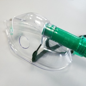 <span class=keywords><strong>Masque</strong></span> Venturi jetable en PVC de qualité médicale avec 2 diluteurs, transparent/vert – Offre Spéciale - Product Image 3