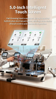Machine à café expresso semi-automatique professionnelle T&Z KT3-3 à 3 groupes, multi-chaudières, pré-électronique, garantie 1 an