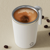 Nouveau Mini Shaker Électrique Magnétique Automatique en Acier Inoxydable Portable 380ml pour Protéines et Café, Idéal pour la Maison Intelligente
