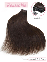 Vente en gros directe d'usine : Cheveux Remy naturels russes, cuticules alignées, brun foncé, double trame machine, teints, pour extensions capillaires.