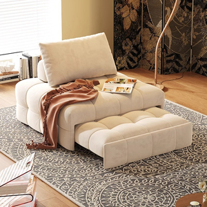 Canapé-lit pliable 2 en 1 multifonctionnel, canapé extensible convertible simple ou double pour salon et maison - Product Image 1