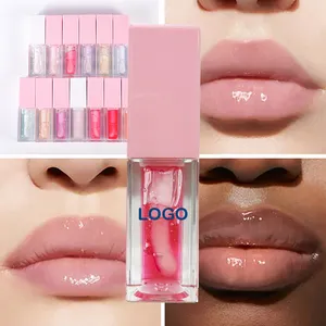 3-7 Days Fast Delivery Factory Supply Glossy Lip Oil Private Label Lip Balm Vegan Hydrating Fruit Tinted Lip Oil