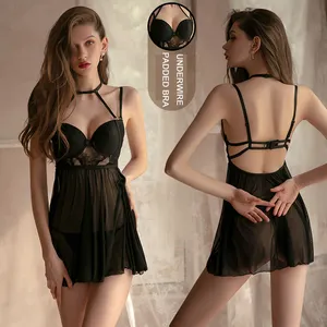Buy Womens Sexy Lingerie Push up Padded Babydoll Lace Chemise wear