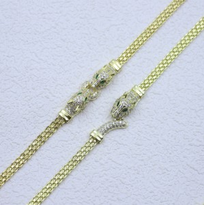 हिप हॉप पशु चीता तेंदुए के सिर पुरुषों के आभूषण कंगन - Product Image 3