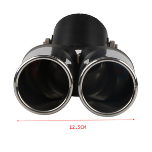 Universele roestvrijstalen uitlaatdemper met dubbele uitlaatpijp voor decoratie en modificatie van de uitlaatpijp - Product Image 6