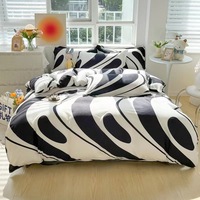 Parure de Draps en Coton Imprimés Personnalisés d'Usine, Housses de Couette Taille King de Qualité et Couvre-lits Matelassés, Linge de Lit Rempli de Soie pour Usage Domestique
