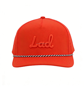 Gorra Snapback Personalizada de Alto Rendimiento, Impermeable y Transpirable, con Logotipo OEM de PVC, Gorra de Golf de 5 Paneles, Gorra de Béisbol con Cuerda y Perforaciones - Product Image 3