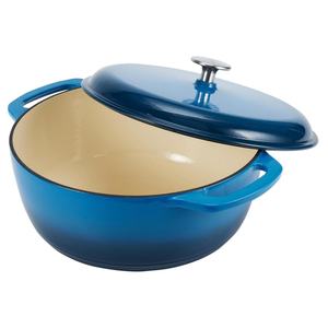 Ensemble de <span class=keywords><strong>cocotte</strong></span> ronde <span class=keywords><strong>en</strong></span> <span class=keywords><strong>fonte</strong></span> avec couvercle, matériau céramique métallique durable pour cuisinière à gaz, cuisson des aliments, pot à soupe - Product Image 3