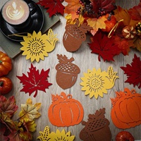 Décorations d'automne en feutre, ornements personnalisés en feutre à suspendre pour Halloween, Thanksgiving, fêtes à thème, intérieur et extérieur
