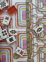 Tuiles de Mahjong Américain Classiques Rouges à 3 Couches, 160 Pièces, en Acrylique Gravé, Luxe Écologique pour Divertissement, Cadeau, Stock, Vente en Gros