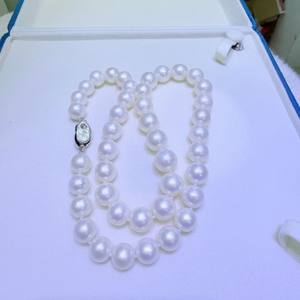 Collier de perles d'eau douce certifiées 10-11 mm, rondes, forte brillance, sans défaut, cadeau parfait pour maman avec boîte de présentation - Product Image 3