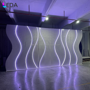 LEDA acrílico blanco varios colores LED gran geométrico Rectangular boda telón de fondo para diversas actividades - Product Image 6