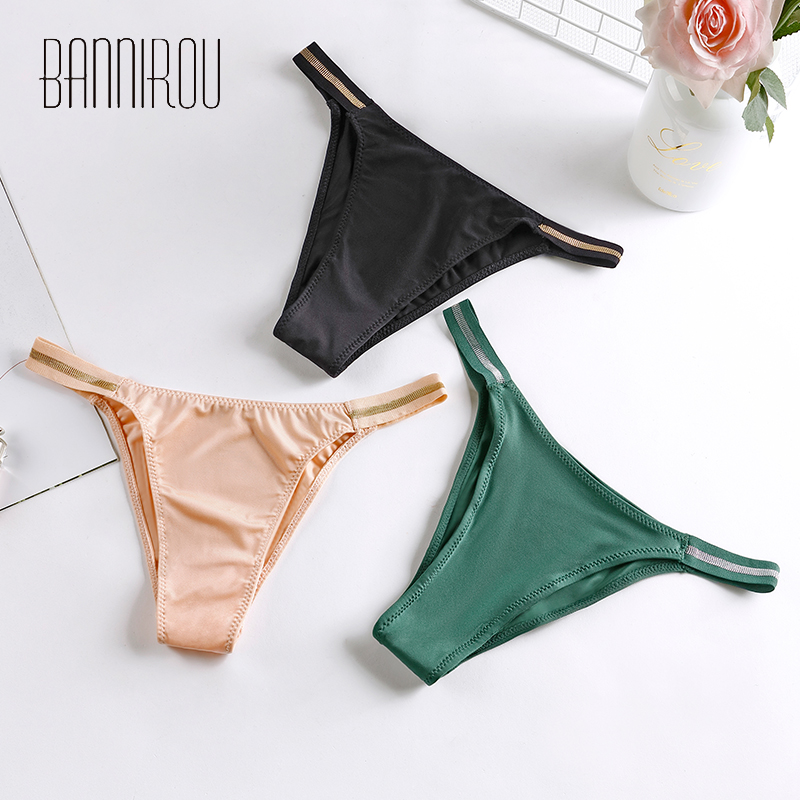 Ice Silk Thongs For Women Panties High Quality Female Underwear Strap Thong Cheap Panties G String