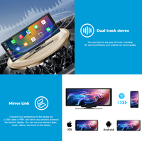 Layar dasbor mobil Apple nirkabel, pemutar mobil AHD layar sentuh 10.26 inci IPS 2,5d layar sentuh melengkung