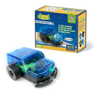 Hot Custom 4 In 1 Multi Intelligente Robot Auto Speelgoed Slimme Detectie Functie Educatieve Robot Kit Voor Kinderen Leren