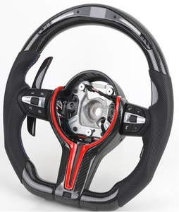 Volante Personalizado de Fibra de Carbono Real para <span class=keywords><strong>BMW</strong></span> E63 E60 M5 E61 E64 525i 530 630 <span class=keywords><strong>650</strong></span> Serie 5 Serie 6 - Product Image 5