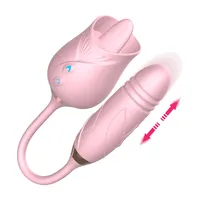 Shoppe online mini dildo in silicone vibratore a forma di rosa per le donne