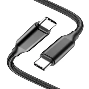 Cable de carga rápida Usb a C de 60W/100W/240W Cable de alta resolución de transmisión de datos de 20Gbps para ordenador portátil/estación de acoplamiento/ordenador