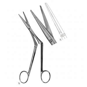 Ciseaux délicats en acier inoxydable pour le nez et les amygdales HEYMANN-KNIGHT, taille 175 mm, ciseaux délicats - Product Image 2