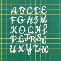 Matrices de découpe métalliques personnalisées, 26 matrices alphabet pour la fabrication de cartes, pochoir, outil de gaufrage, scrapbooking, bricolage, matrices gravées