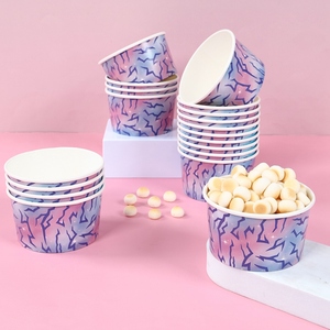 10 ciotole di <span class=keywords><strong>carta</strong></span> usa e getta con stampa viola a forma di fulmine, contenitori per snack e dessert per decorazioni da tavola per feste di compleanno e festività - Product Image 2