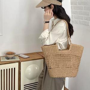 Sacs en rotin légers personnalisés avec logo, de haute qualité, pour femmes, idéaux pour les vacances en plein air et <span class=keywords><strong>la</strong></span> plage – Vente en gros directe usine - Product Image 5