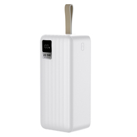 Batterie externe Li-Polymère 40000 mAh à charge rapide 22,5 W avec affichage LED Type-C, chargeur portable de voyage pour téléphone – Vente en gros