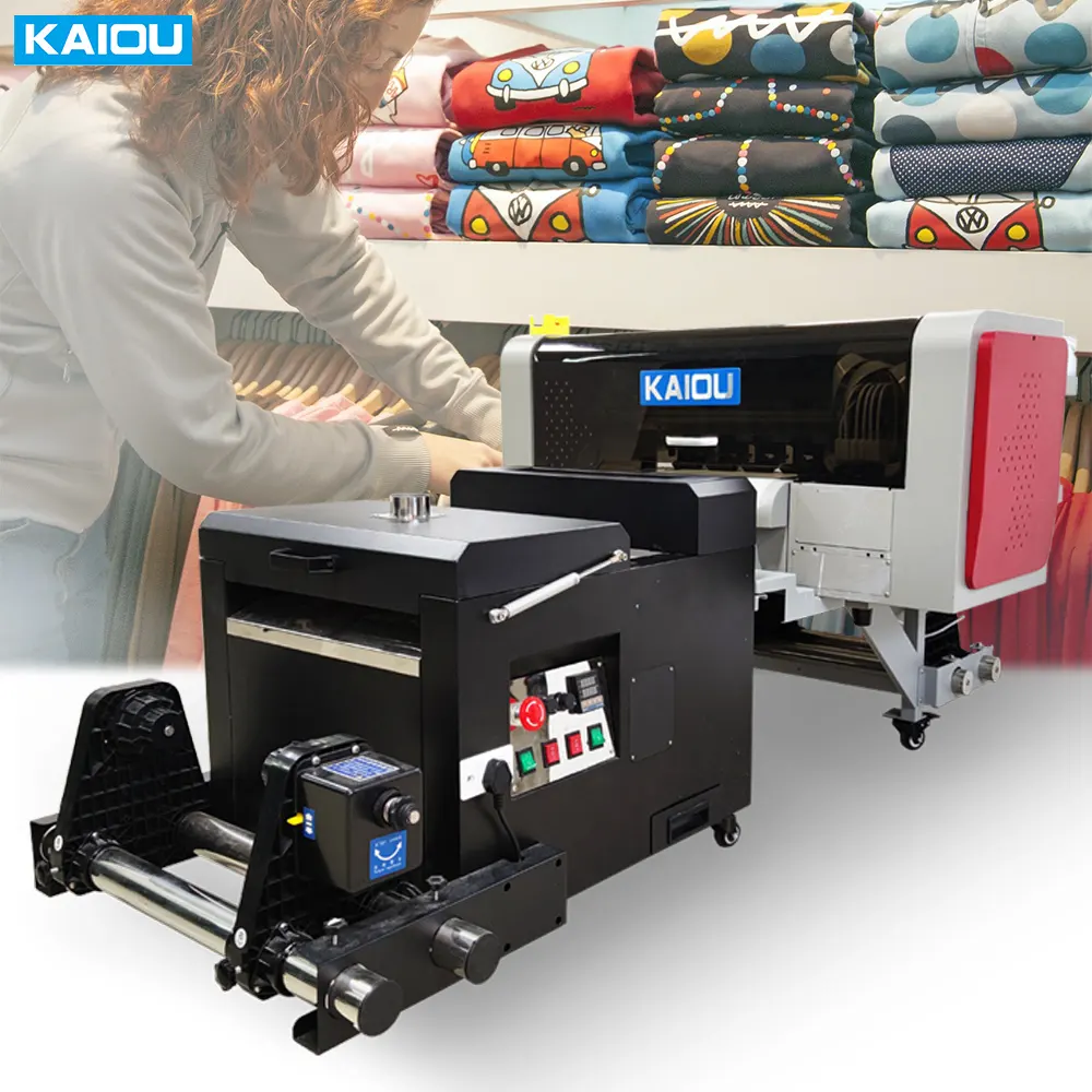 KAIOU impressão digital máquina têxtil Tshirt Canvas chapéu Epson L805 XP600 Impressão a4 dtf impressora 30 cm